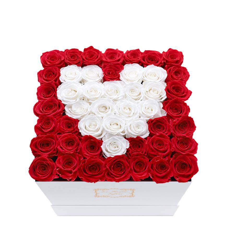 16 Red Roses In A Square Gift Box. by VIP Floral Designs