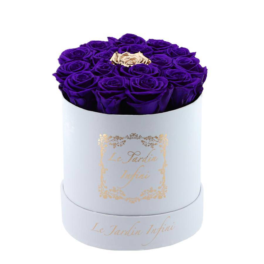 Gold White Anjou Roses on Royal Purple n.04030 Tote Bag by Holy Rock Design  - Pixels